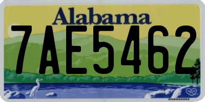AL license plate 7AE5462