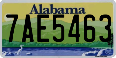 AL license plate 7AE5463