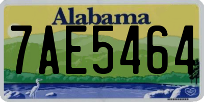AL license plate 7AE5464