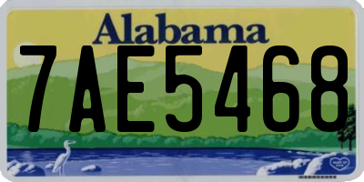 AL license plate 7AE5468