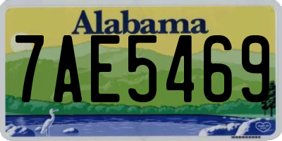 AL license plate 7AE5469