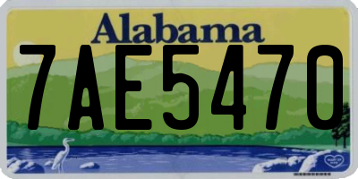 AL license plate 7AE5470