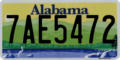 AL license plate 7AE5472