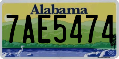 AL license plate 7AE5474