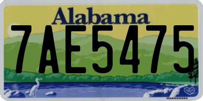 AL license plate 7AE5475
