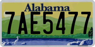 AL license plate 7AE5477