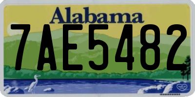 AL license plate 7AE5482