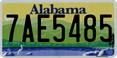 AL license plate 7AE5485