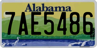 AL license plate 7AE5486