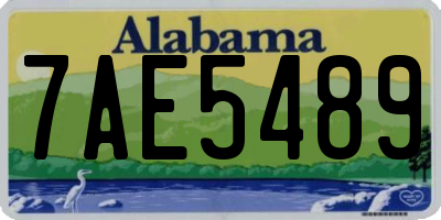 AL license plate 7AE5489