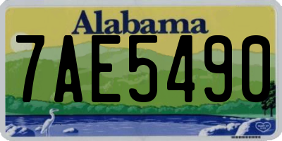 AL license plate 7AE5490