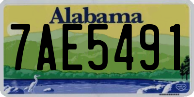 AL license plate 7AE5491