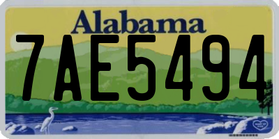 AL license plate 7AE5494