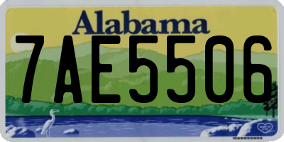AL license plate 7AE5506
