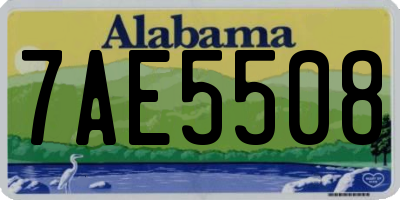 AL license plate 7AE5508