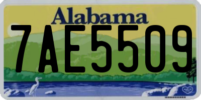 AL license plate 7AE5509