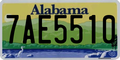 AL license plate 7AE5510