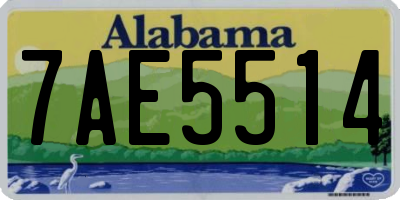 AL license plate 7AE5514