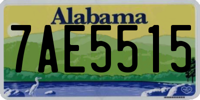 AL license plate 7AE5515