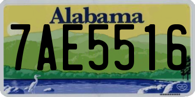 AL license plate 7AE5516