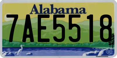 AL license plate 7AE5518