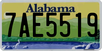 AL license plate 7AE5519