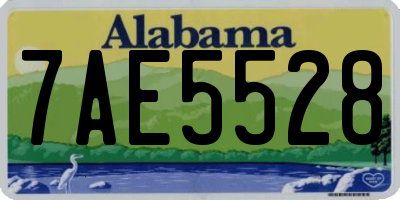 AL license plate 7AE5528
