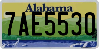 AL license plate 7AE5530