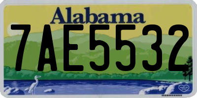 AL license plate 7AE5532