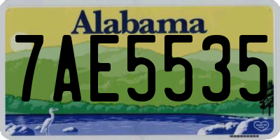 AL license plate 7AE5535