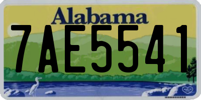 AL license plate 7AE5541