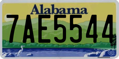 AL license plate 7AE5544