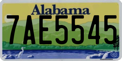 AL license plate 7AE5545
