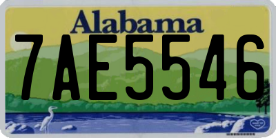 AL license plate 7AE5546