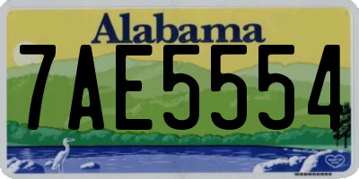 AL license plate 7AE5554
