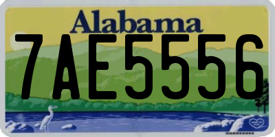 AL license plate 7AE5556