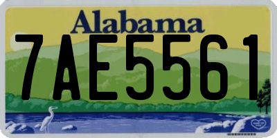 AL license plate 7AE5561