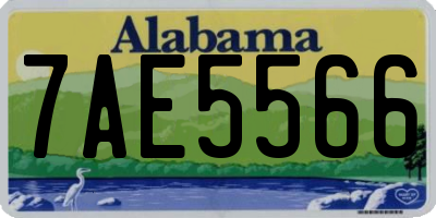 AL license plate 7AE5566