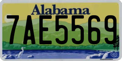 AL license plate 7AE5569