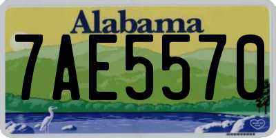 AL license plate 7AE5570