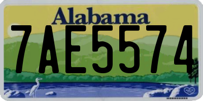 AL license plate 7AE5574