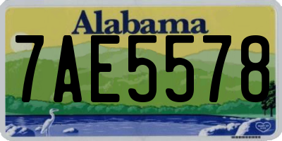 AL license plate 7AE5578