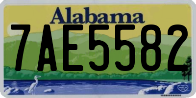 AL license plate 7AE5582