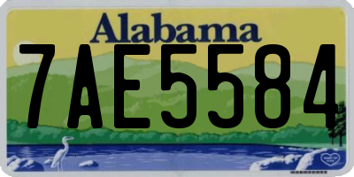 AL license plate 7AE5584