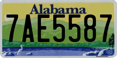 AL license plate 7AE5587