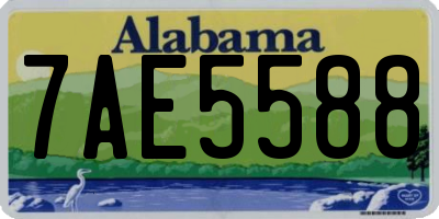 AL license plate 7AE5588