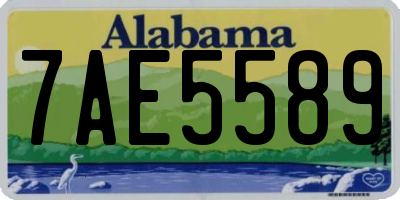 AL license plate 7AE5589