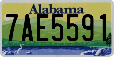 AL license plate 7AE5591