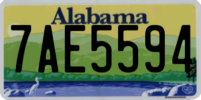 AL license plate 7AE5594
