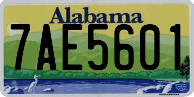 AL license plate 7AE5601